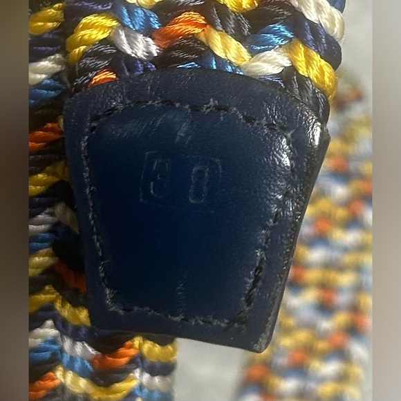 Colors - Navys (Blues) - Page 1 - Torino Leather Company Torino Woven Braided Belt Sz 38 Navy Blue Multicolored Stretch USA